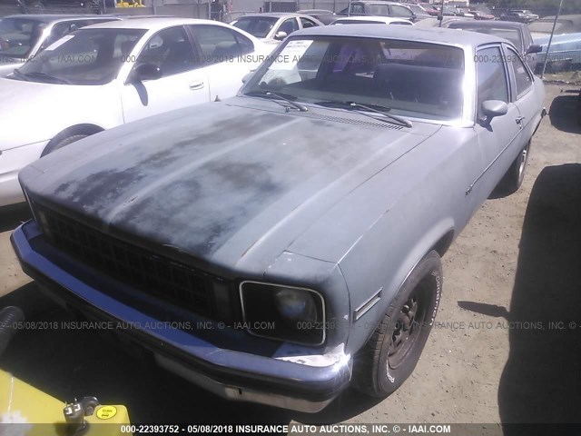 1X17U7L120203 - 1977 CHEVROLET NOVA GRAY photo 2