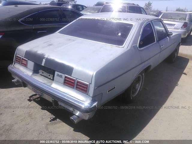 1X17U7L120203 - 1977 CHEVROLET NOVA GRAY photo 4