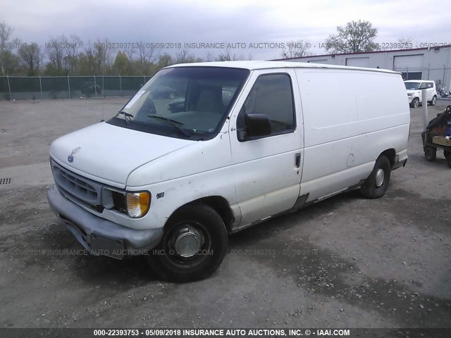 1FTEE14L3VHA84910 - 1997 FORD ECONOLINE E150 VAN WHITE photo 2