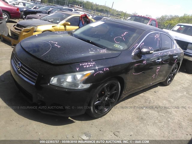 1N4AA51E39C826884 - 2009 NISSAN MAXIMA S/SV BLACK photo 2