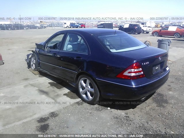 WDBRF52H26F736500 - 2006 MERCEDES-BENZ C GENERATION 2006 230 BLUE photo 3