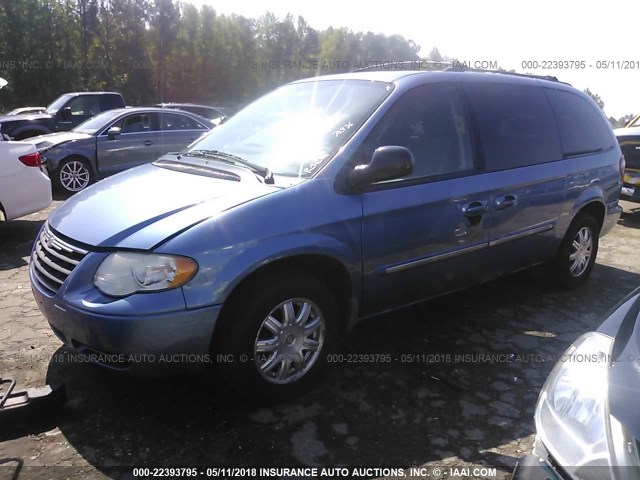 2A4GP54L47R249181 - 2007 CHRYSLER TOWN & COUNTRY TOURING BLUE photo 2