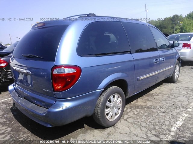 2A4GP54L47R249181 - 2007 CHRYSLER TOWN & COUNTRY TOURING BLUE photo 4