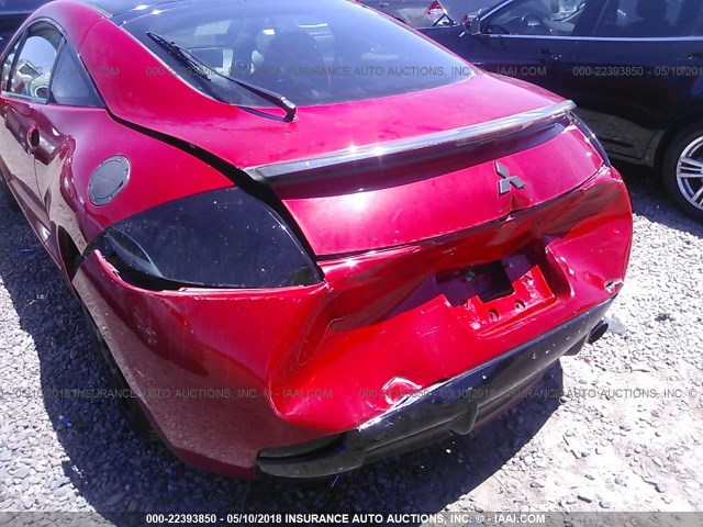 4A3AK34T56E005241 - 2006 MITSUBISHI ECLIPSE GT RED photo 6