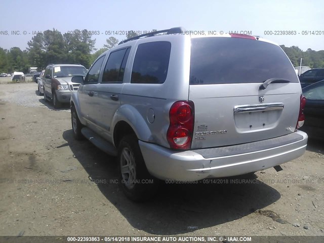 1D4HB48N05F601923 - 2005 DODGE DURANGO SLT SILVER photo 3