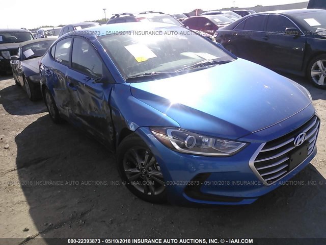 5NPD84LF2JH306221 - 2018 HYUNDAI ELANTRA SEL/VALUE/LIMITED BLUE photo 1