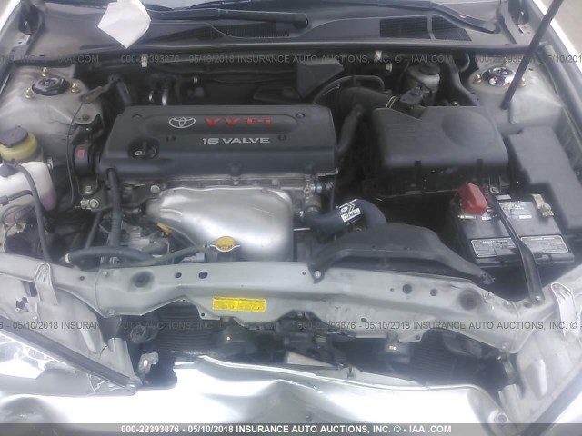 4T1BE32K22U632340 - 2002 TOYOTA CAMRY LE/XLE/SE ვერცხლისფერი ფოტო 10