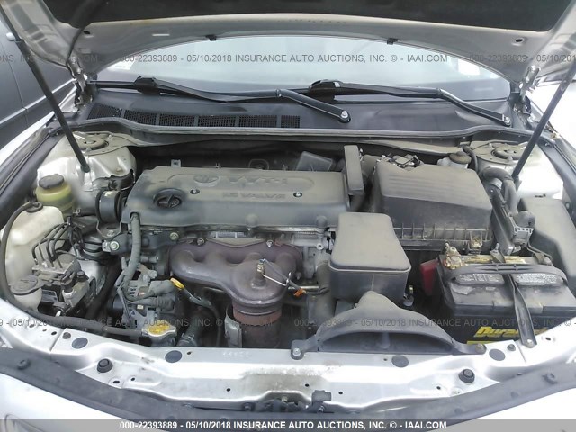 4T1BE46K39U884799 - 2009 TOYOTA CAMRY SE/LE/XLE SILVER photo 10