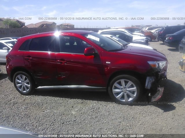 4A4AP3AU7FE054595 - 2015 MITSUBISHI OUTLANDER SPORT ES RED photo 6