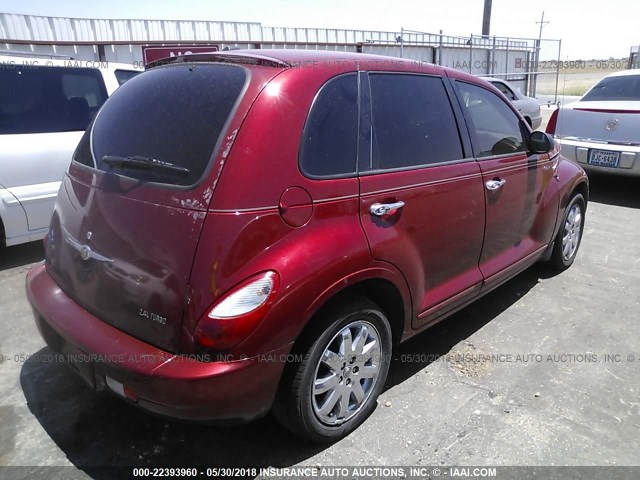 3A8FY688X6T227037 - 2006 CHRYSLER PT CRUISER LIMITED RED photo 4