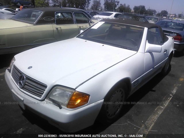 WDBFA61E9MF027753 - 1991 MERCEDES-BENZ 300 SL WHITE photo 2