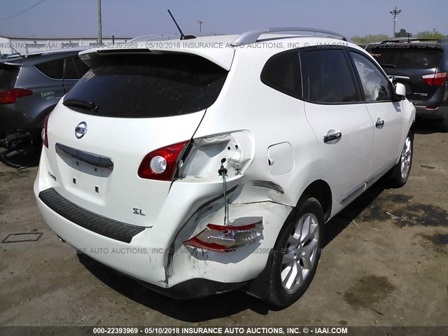 JN8AS5MTXCW299731 - 2012 NISSAN ROGUE S/SV WHITE photo 4