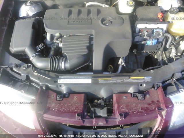 1G8AG52F05Z112390 - 2005 SATURN ION LEVEL 1 BURGUNDY photo 10