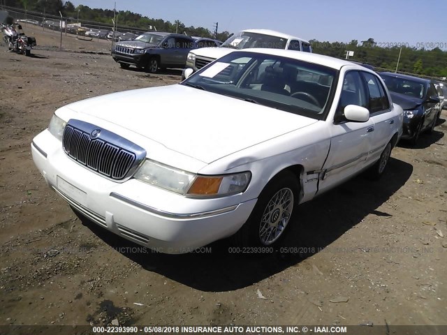 2MEFM74W6WX607647 - 1998 MERCURY GRAND MARQUIS GS WHITE photo 2