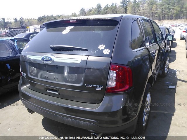 2FMDK4KC3BBA04535 - 2011 FORD EDGE LIMITED BROWN photo 4