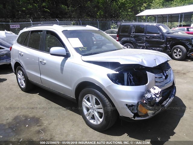 5XYZKDAG2BG052179 - 2011 HYUNDAI SANTA FE LIMITED SILVER photo 1