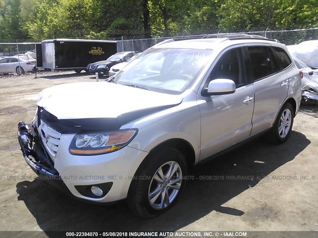 5XYZKDAG2BG052179 - 2011 HYUNDAI SANTA FE LIMITED SILVER photo 2