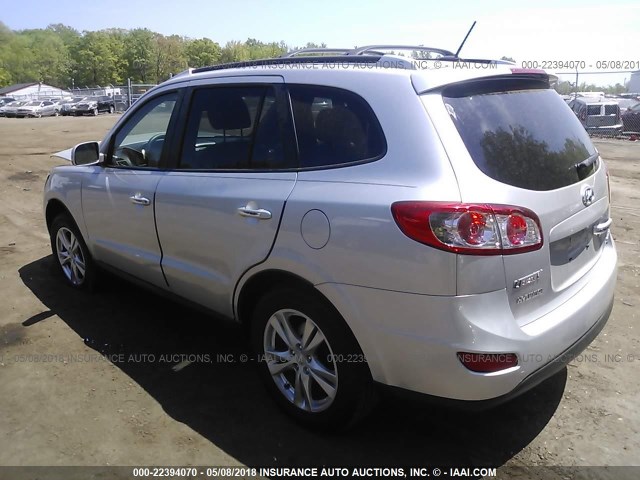 5XYZKDAG2BG052179 - 2011 HYUNDAI SANTA FE LIMITED SILVER photo 3