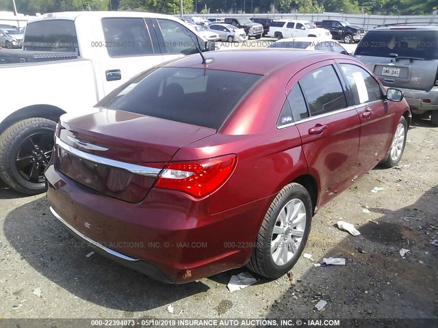 1C3BC1FB1BN505005 - 2011 CHRYSLER 200 TOURING RED photo 4