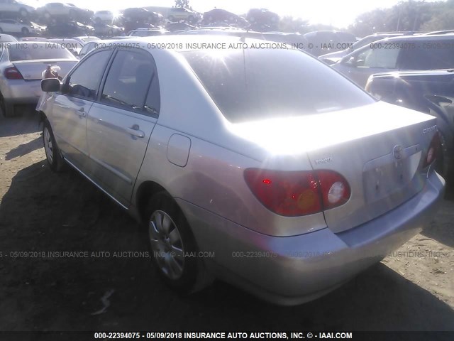 JTDBR32E532013506 - 2003 TOYOTA COROLLA CE/LE SILVER photo 3