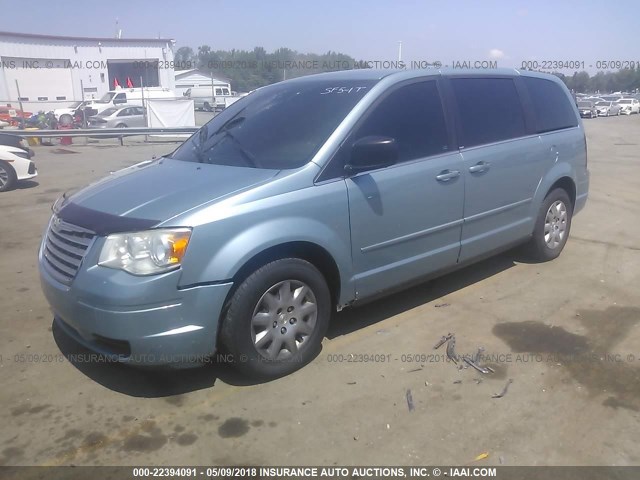 2A8HR44E69R614195 - 2009 CHRYSLER TOWN & COUNTRY LX BLUE photo 2