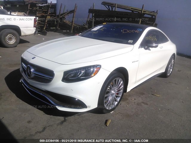 WDDXJ7KB5GA011847 - 2016 MERCEDES-BENZ S 65 AMG WHITE photo 2