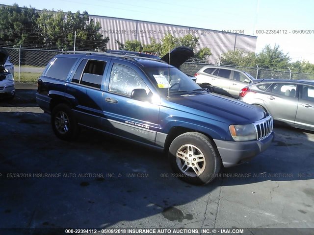 1J4GX48S42C291878 - 2002 JEEP GRAND CHEROKEE LAREDO BLUE photo 1