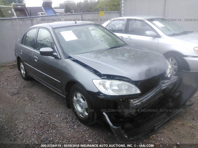 JHMES96674S012977 - 2004 HONDA CIVIC HYBRID GRAY photo 1