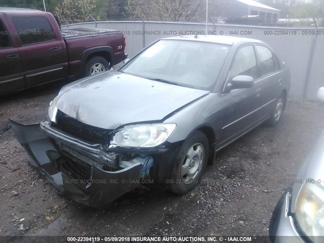 JHMES96674S012977 - 2004 HONDA CIVIC HYBRID GRAY photo 2