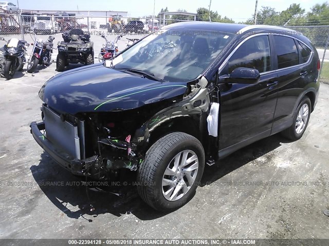 2HKRM3H72FH519836 - 2015 HONDA CR-V EXL BLACK photo 2