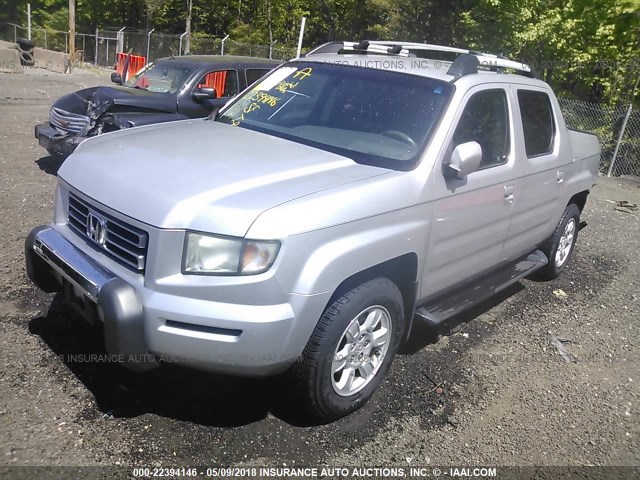 2HJYK16436H545378 - 2006 HONDA RIDGELINE RTS SILVER photo 2