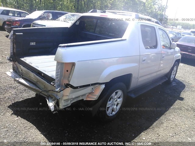 2HJYK16436H545378 - 2006 HONDA RIDGELINE RTS SILVER photo 4