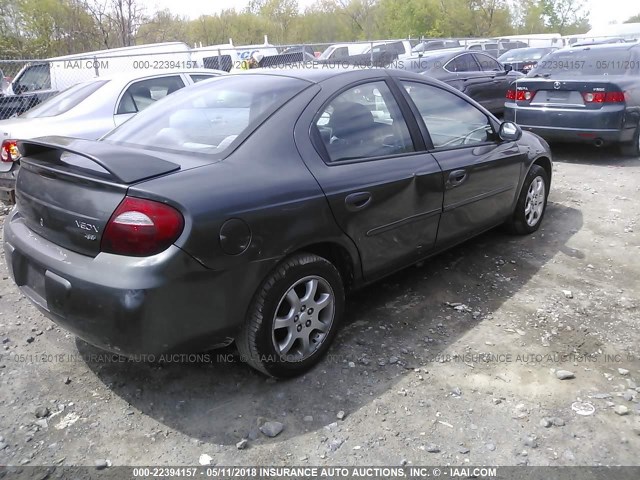 1B3ES56C23D166047 - 2003 DODGE NEON SXT GRAY photo 4