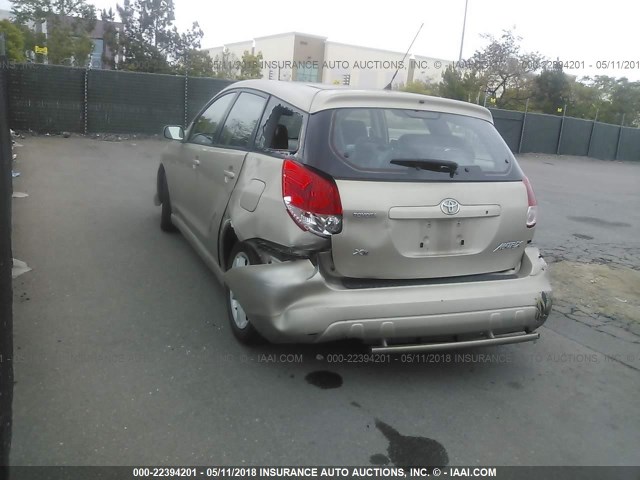 2T1KR32E33C070224 - 2003 TOYOTA COROLLA MATRIX XR GOLD photo 3