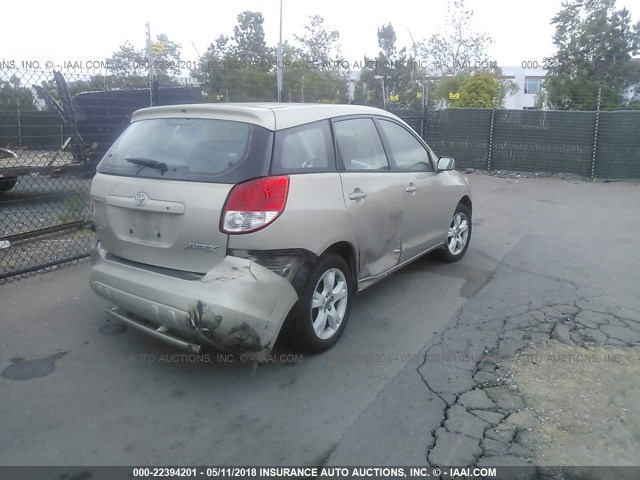 2T1KR32E33C070224 - 2003 TOYOTA COROLLA MATRIX XR GOLD photo 4