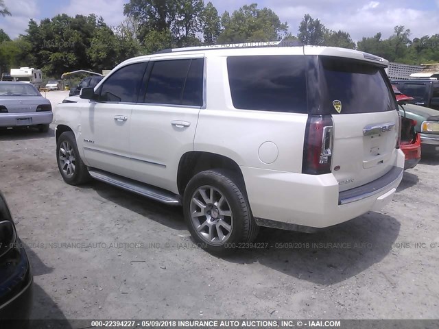 1GKS1CKJXFR301316 - 2015 GMC YUKON DENALI CREAM photo 3