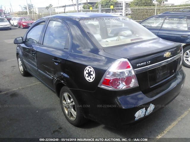 KL1TD5DEXBB188299 - 2011 CHEVROLET AVEO LS/LT 黑色 照片 3