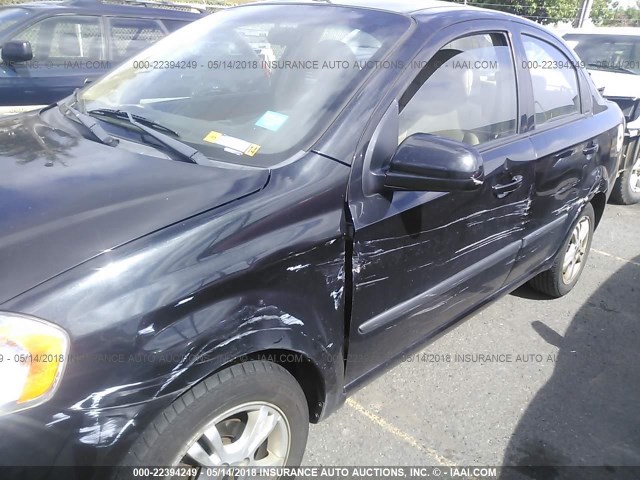 KL1TD5DEXBB188299 - 2011 CHEVROLET AVEO LS/LT 黑色 照片 6