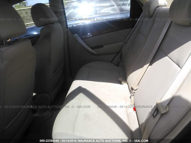 KL1TD5DEXBB188299 - 2011 CHEVROLET AVEO LS/LT 黑色 照片 8