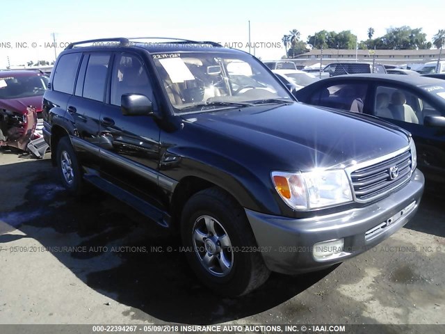 JTEHT05J722019224 - 2002 TOYOTA LAND CRUISER  BLACK photo 1