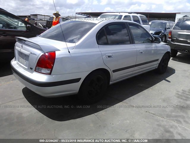 KMHDN45D93U675635 - 2003 HYUNDAI ELANTRA GLS/GT SILVER photo 4