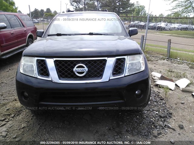 5N1AR18U89C614227 - 2009 NISSAN PATHFINDER S/LE/SE BLACK photo 6