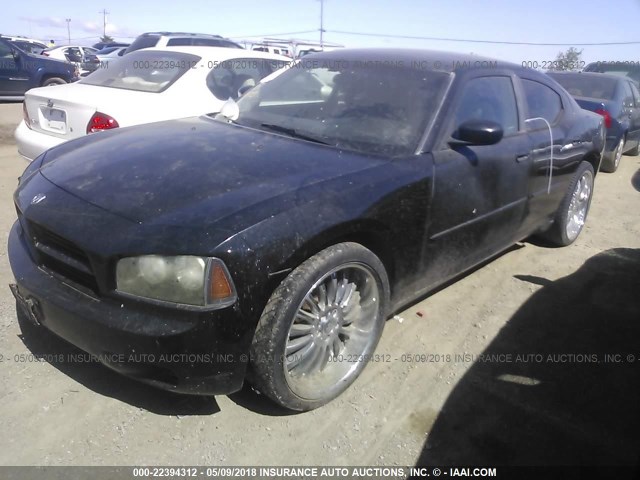 2B3KA43R56H393300 - 2006 DODGE CHARGER SE/SXT BLACK photo 2