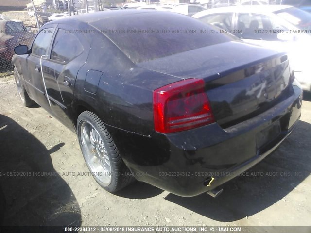 2B3KA43R56H393300 - 2006 DODGE CHARGER SE/SXT BLACK photo 3