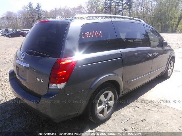 5N1BV28U77N108153 - 2007 NISSAN QUEST S/SE/SL GRAY photo 4