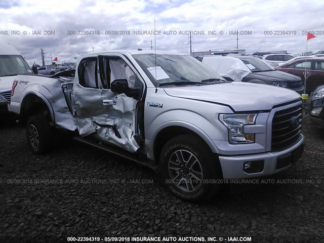 1FTFX1EG3HKC64962 - 2017 FORD F150 SUPER CAB SILVER photo 1