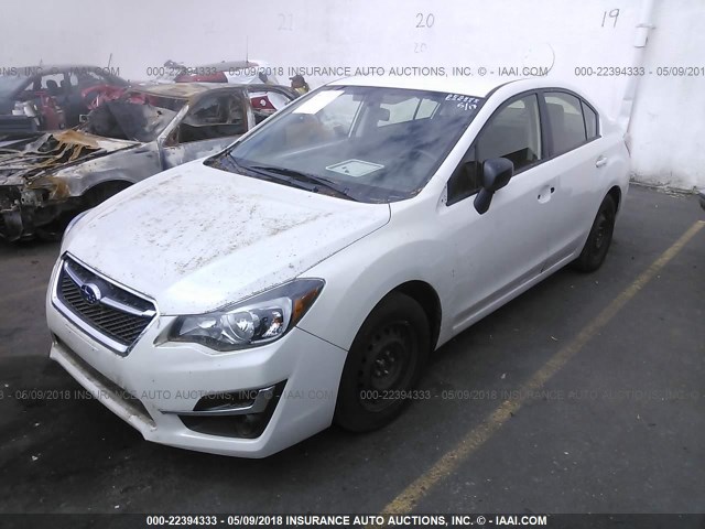 JF1GJAA62GH008588 - 2016 SUBARU IMPREZA WHITE photo 2