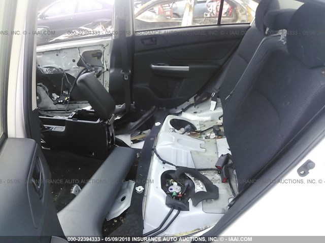 JF1GJAA62GH008588 - 2016 SUBARU IMPREZA WHITE photo 8