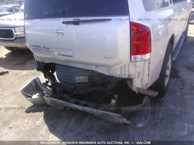 5N1AA08B44N738153 - 2004 NISSAN ARMADA SE/LE SILVER photo 6