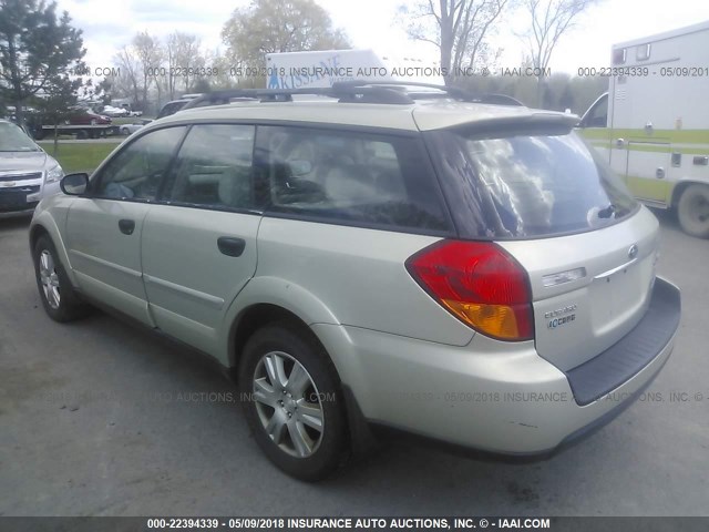 4S4BP61C157345631 - 2005 SUBARU LEGACY OUTBACK 2.5I TAN photo 3